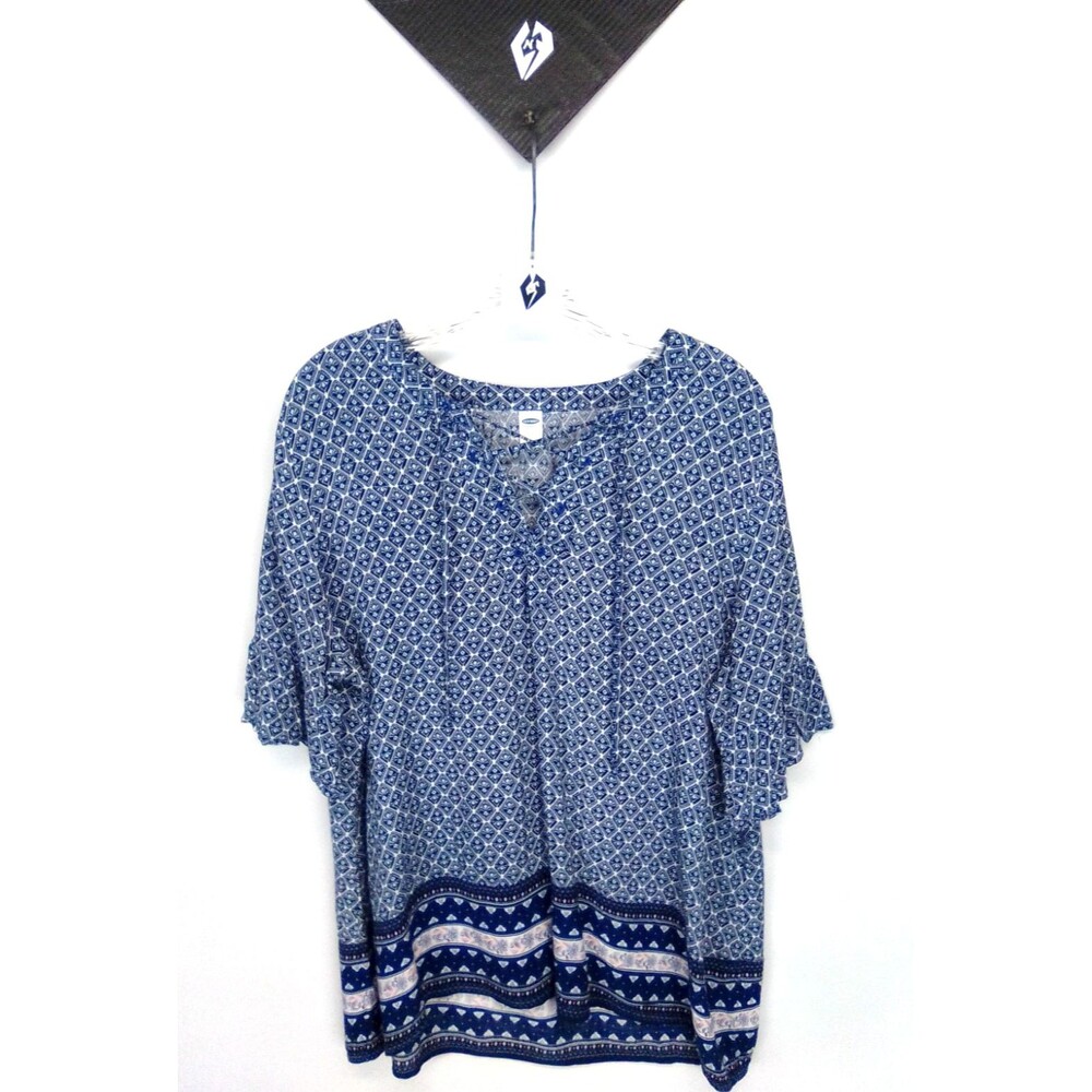 Old Navy Women's San Francisco Fairy Short Sleeve Aztec Print Loose Fit Top L